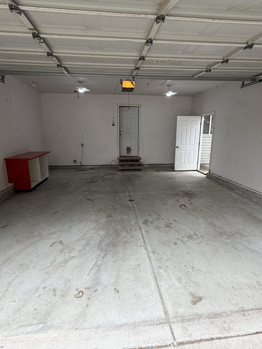 Two-car garage after InstaHaul cleanout